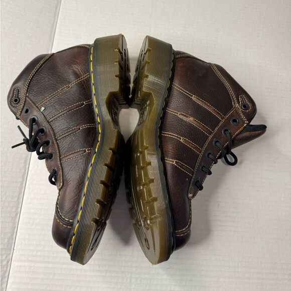 VTG Dr. Martens 9763 Brown Ankle Boots Chunky 7 Eye men’s size 8 Women’s size 10 main image 12